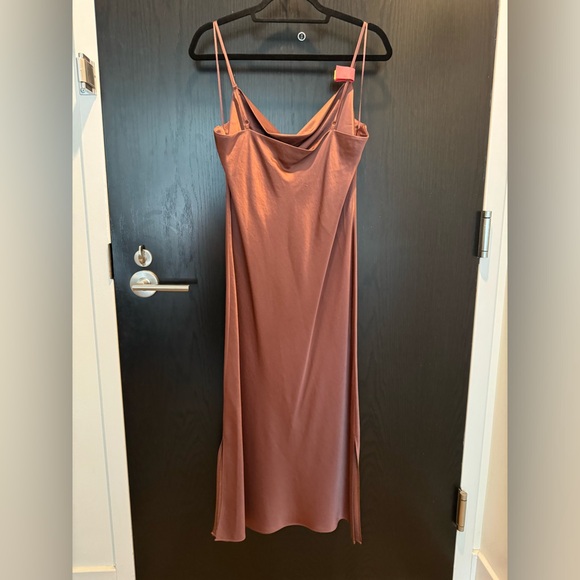 Express Satin Cowl Neck Midi Slip Dress - Picture 6 of 10